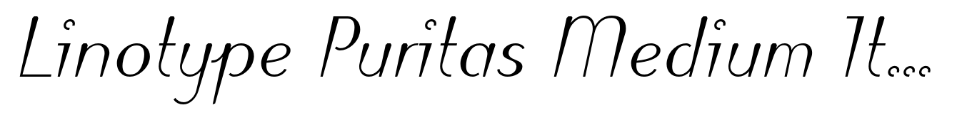 Linotype Puritas Medium Italic